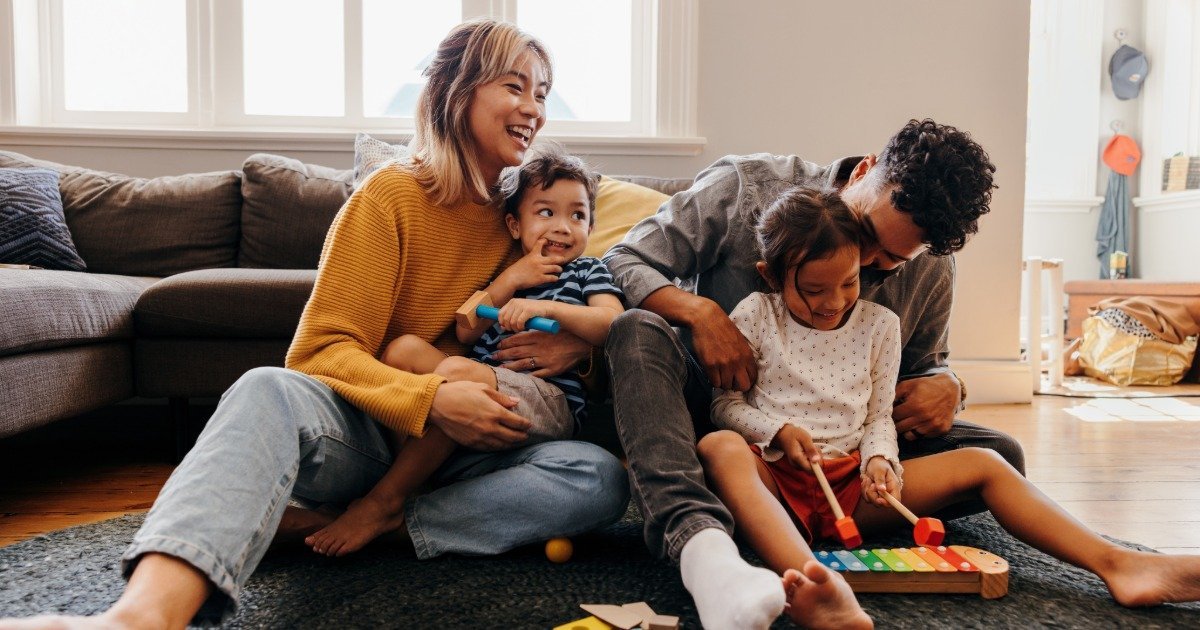 Family enjoying active indoor play during a screen-free weekend in Pittsburgh